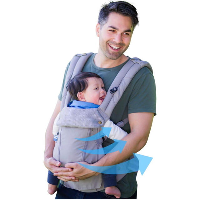 Ergobaby(エルゴベビー)の試着のみ　ルミエール　抱っこ紐　6way  おまけ付き キッズ/ベビー/マタニティの外出/移動用品(抱っこひも/おんぶひも)の商品写真