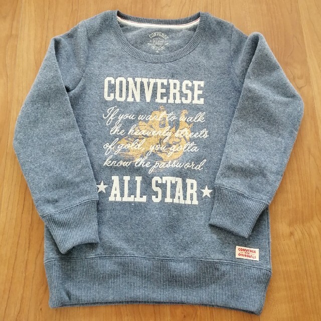 CONVERSE(コンバース)のコンバース トレーナー ブルー系 140 キッズ/ベビー/マタニティのキッズ服男の子用(90cm~)(Tシャツ/カットソー)の商品写真