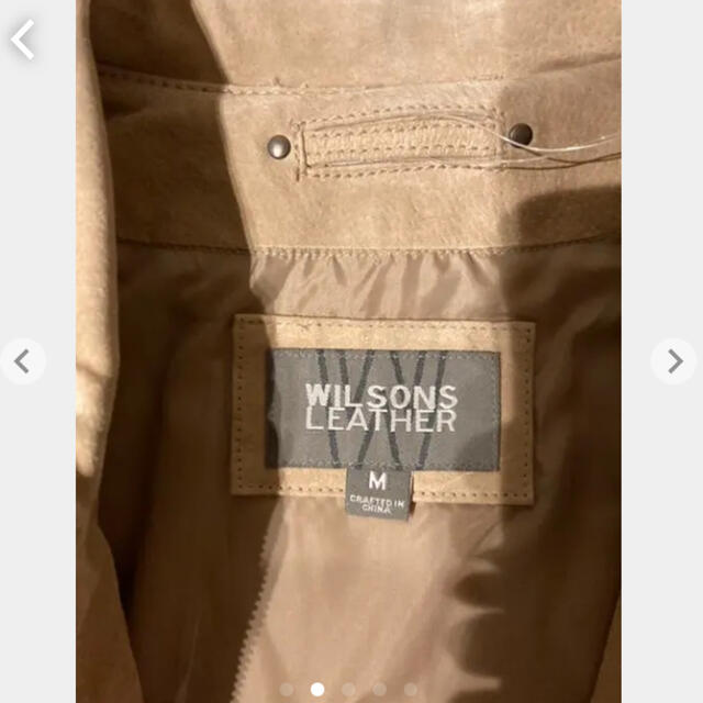 wilsons leather ベージュ　スウェードレザー本革　M メンズのジャケット/アウター(レザージャケット)の商品写真