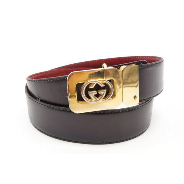 【GUCCI】オールドグッチ GGロゴ ヴィンテージ レザーベルト | フリマアプリ ラクマ
