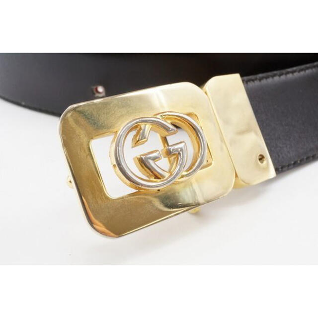 【GUCCI】オールドグッチ GGロゴ ヴィンテージ レザーベルト