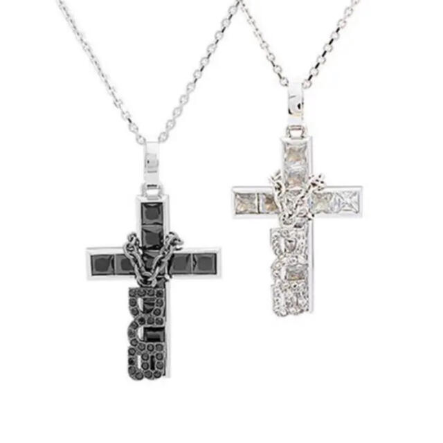 DUB ネックレス クロス 十字架 シルバー アウトレットの通販激安 DUB十字架ネックレス シルバーアクセサリー ネックレス