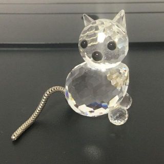 スワロフスキー(SWAROVSKI)のスワロフスキー　SWAROVSKI　ねこ　猫　ネコ　クリスタル　mini cat(ガラス)