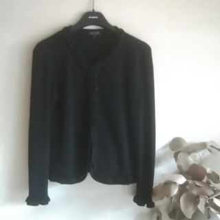 ランバンコレクション(LANVIN COLLECTION)のLANVIN　collection♡38カーデガン黒ラメ入り(カーディガン)