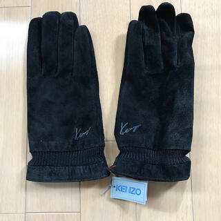 ケンゾー(KENZO)のKENZO レザーグローブ　ブラック　24cm(手袋)