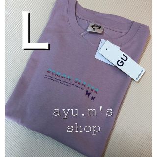 ジーユー(GU)の鬼滅の刃 GU ジーユー グラフィック Tシャツ 胡蝶しのぶ L(キャラクターグッズ)