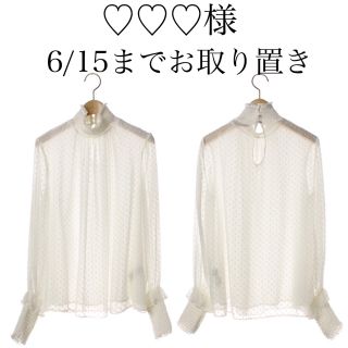 ザラ(ZARA)のZARAザラ ドットチュールブラウス  (シャツ/ブラウス(長袖/七分))