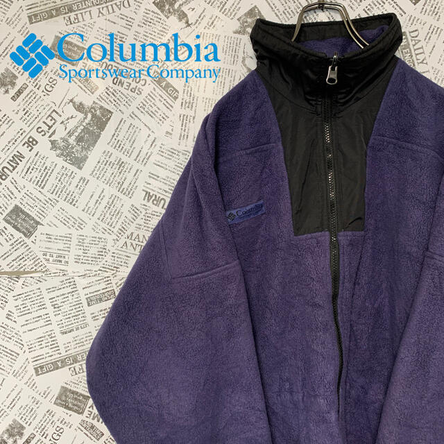 90s コロンビア フリースジャケット Columbia ワンポイントロゴ