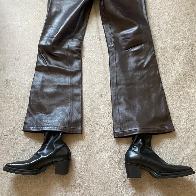 JOHN LAWRENCE SULLIVAN(ジョンローレンスサリバン)の✔︎80s vintage leather flare pants  メンズのパンツ(その他)の商品写真