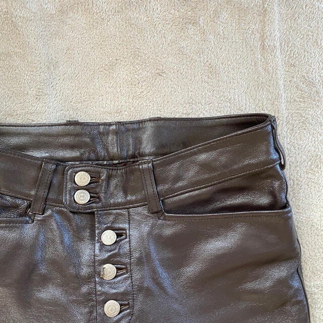 JOHN LAWRENCE SULLIVAN(ジョンローレンスサリバン)の✔︎80s vintage leather flare pants  メンズのパンツ(その他)の商品写真