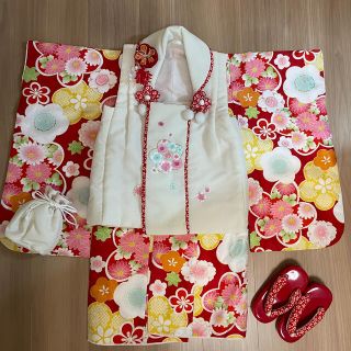 美品　七五三　3歳着物セット(和服/着物)