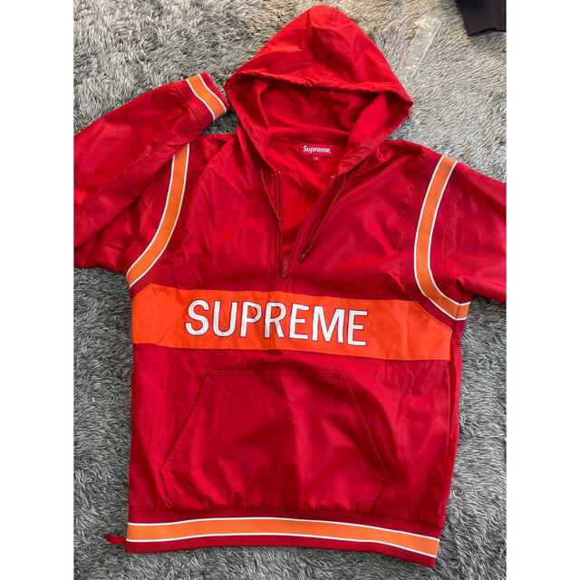 【美品】Supreme ハーフジップパーカー