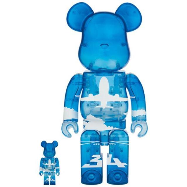 MEDICOM TOY(メディコムトイ)のBE@RBRICK for ANA ANAブルースカイ 100% & 400% エンタメ/ホビーのフィギュア(その他)の商品写真