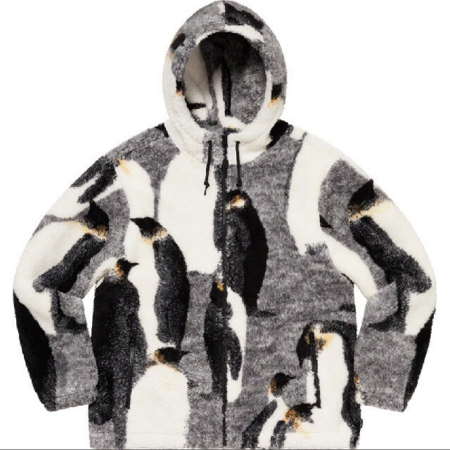 【L】Supreme Penguins Hooded Fleece JacketSIZE