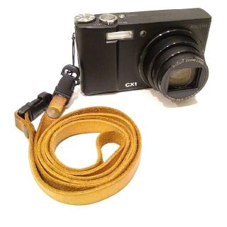 RICOH CX1 コンデジ デジカメ おまけ本皮ネックストラップ リコーカメラ