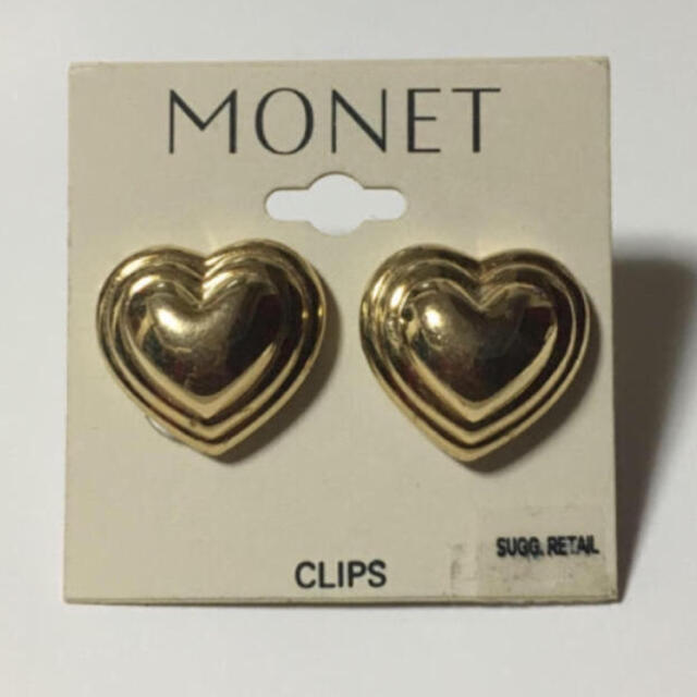 vintage Monet モネ　ハート　イヤリング レディースのアクセサリー(イヤリング)の商品写真