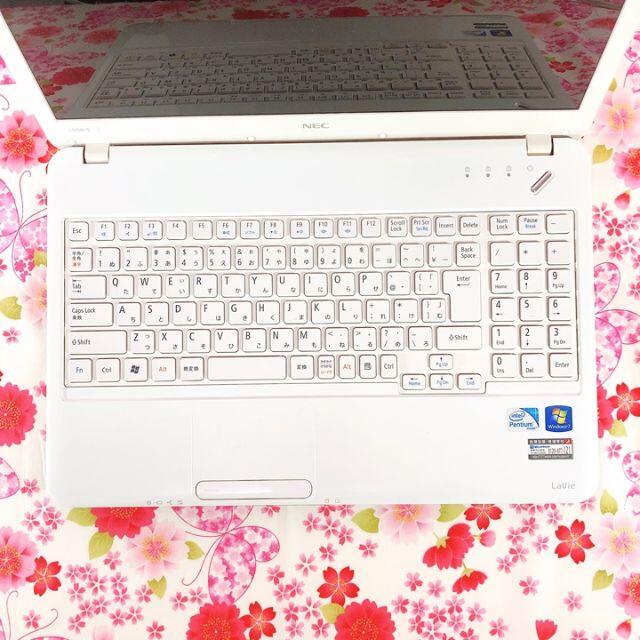 NEC(エヌイーシー)の可愛いホワイト♪Corei5♪新品SSD搭載♪オフィス♪Windows10 スマホ/家電/カメラのPC/タブレット(ノートPC)の商品写真