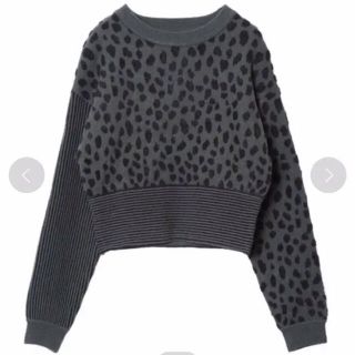 アメリヴィンテージ(Ameri VINTAGE)のMINI DALMATIAN MIX KNIT TOP(ニット/セーター)