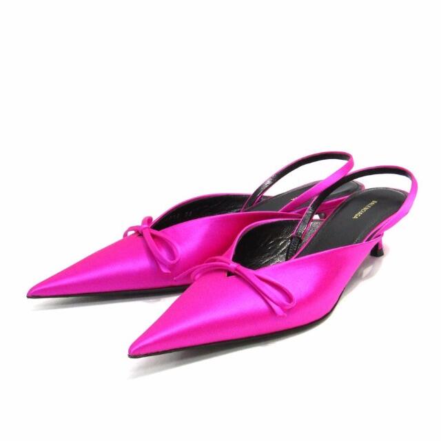 balenciaga バレンシアガ サテン スリンバック パンプス ピンク36