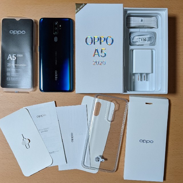 Rakuten(ラクテン)の【値下げ中】OPPO A5 2020 グリーン　楽天モバイル スマホ/家電/カメラのスマートフォン/携帯電話(スマートフォン本体)の商品写真