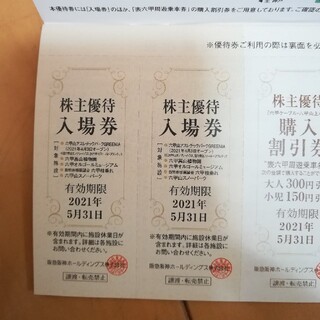 六甲山スノーパーク　入場券　2枚(スキー場)