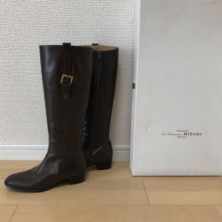 値下げ◾️美品 MIHAMA ミハマ ロングブーツ 36 ブラウン◾️(ブーツ)