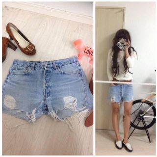 リーバイス(Levi's)の501♡USAリーバイス♡ダメージデニム(ショートパンツ)