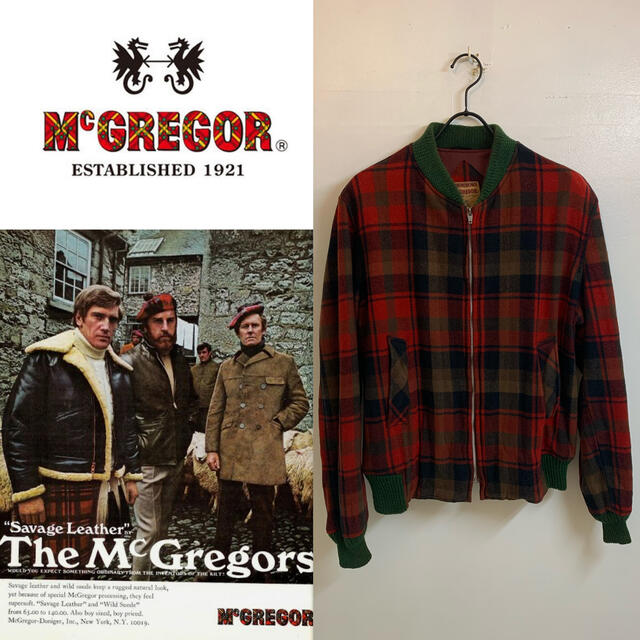 McGREGOR(マックレガー)のMcGREGOR VINTAGE 70s MIDNITESUN チェックブルゾン メンズのジャケット/アウター(ブルゾン)の商品写真