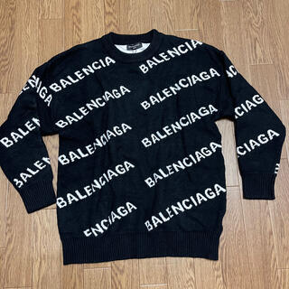 Balenciaga - BALENCIAGA 19AW バレンシアガ ロゴクルーネック ニット 