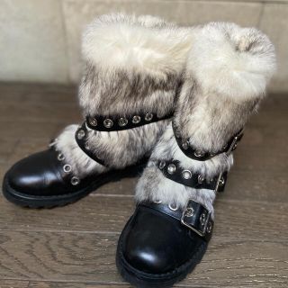 マークジェイコブス(MARC JACOBS)のマークジェイコブス  ファーブーツ　36 ムートン(ブーツ)