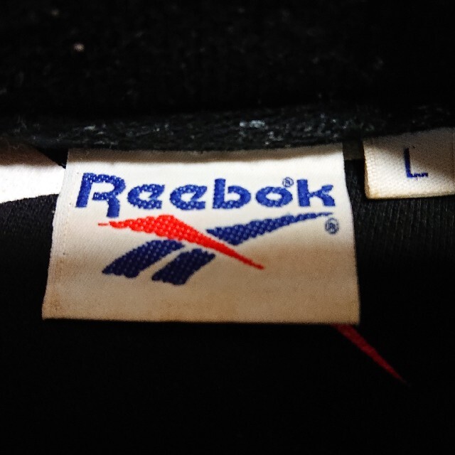 Reebok(リーボック)のReebokスウェット トレーナー黒Lリーボックビックロゴ古着90s80s メンズのトップス(スウェット)の商品写真