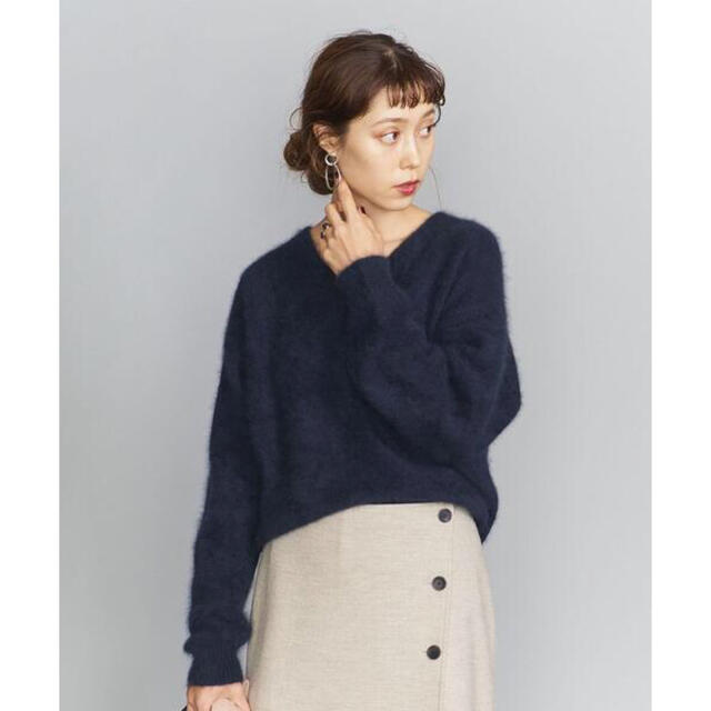 BEAUTY&YOUTH UNITED ARROWS - BEAUTY&YOUTH BY ヘアリーVネックニット