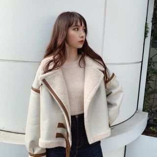 ムルーア(MURUA)の最終処分！ベルトフェイクムートン♡MURUA♡新品未使用(ムートンコート)