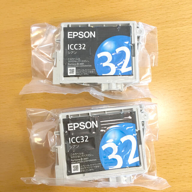 EPSON - EPSON 純正 インクカートリッジ ICC32 シアン×2パックの通販