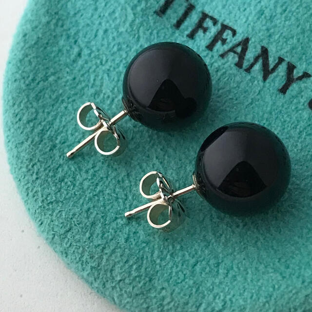 Tiffany オニキスビーズピアス 希少 Tiffany オニキスビーズピアス 希少