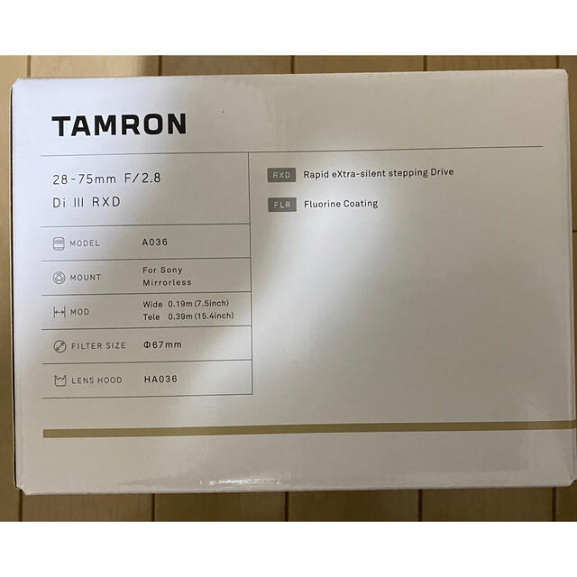 TAMRON(タムロン)のタムロン 28-75mm F/2.8 Di III RXD Model A036 スマホ/家電/カメラのカメラ(レンズ(ズーム))の商品写真