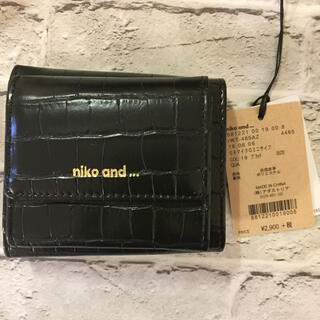 ニコアンド(niko and...)の新品 ニコアンド  オリジナルマイクロミニサイフ ブラック(財布)
