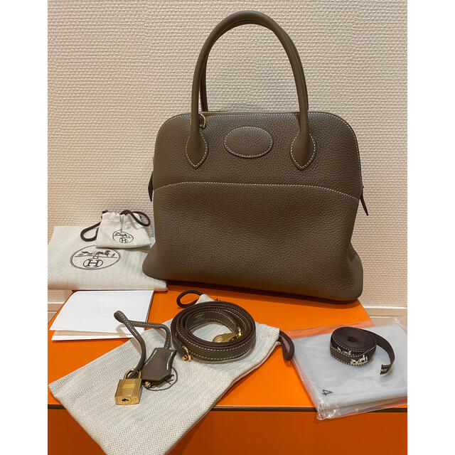 限定お値下　正規品　新品　Hermès ボリード  エトープ×ゴールド金具