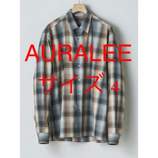 コモリ(COMOLI)のAURALEE 20AW スーパーライト　ウール　チェック　シャツ　オーラリー(シャツ)