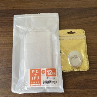 iPhone12mini　TPUケース　スマホリング　バンカーリング(iPhoneケース)