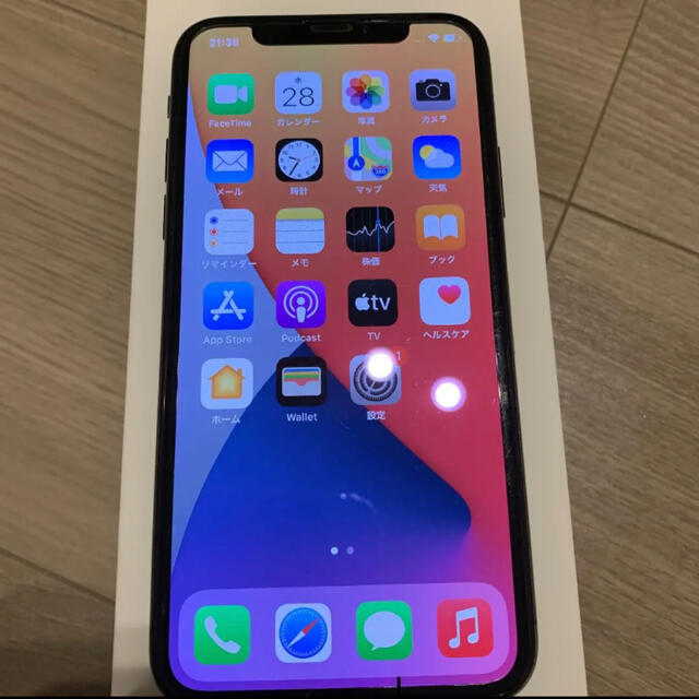 値下げ！iPhone X Space Gray 64 GB SIMフリー 2