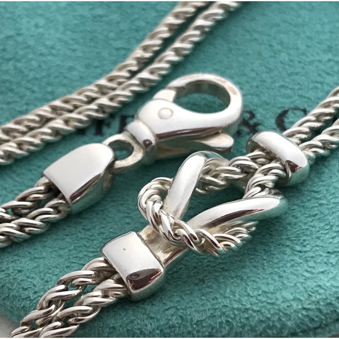 Tiffany & Co.(ティファニー)のTiffany ダブルロープ ネックレス 美品 レディースのアクセサリー(ネックレス)の商品写真