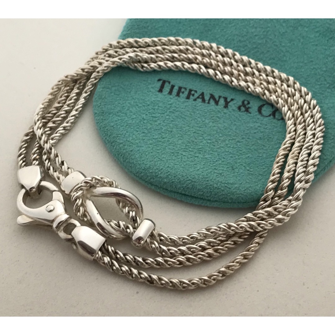 Tiffany & Co.(ティファニー)のTiffany ダブルロープ ネックレス 美品 レディースのアクセサリー(ネックレス)の商品写真