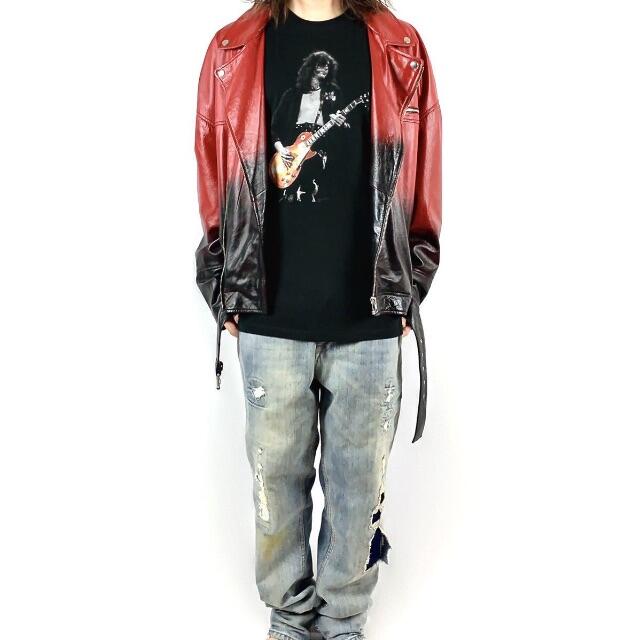 新品 映える ロック 黒 Tシャツ レッドツェッペリン ジミーペイジ  メンズのトップス(Tシャツ/カットソー(半袖/袖なし))の商品写真