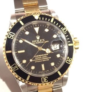 ロレックス(ROLEX)の黒サブ　ロレックス  サブマリーナ　16613 YG×SS(腕時計(アナログ))