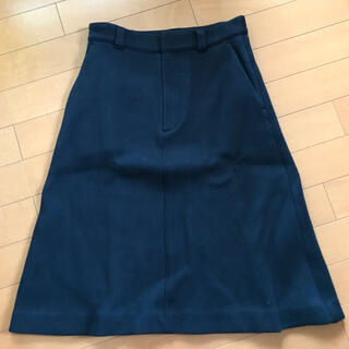 トゥモローランド(TOMORROWLAND)のGALERIE VIE ニットスカート（ネイビー、サイズ00）(ひざ丈スカート)