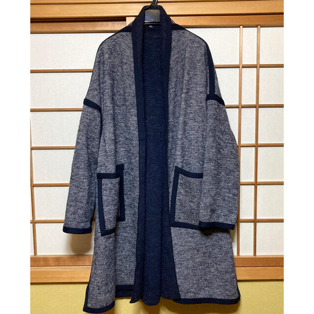 【週末限定SALE】45R ヘチマカラー ニットコート(wool100%)