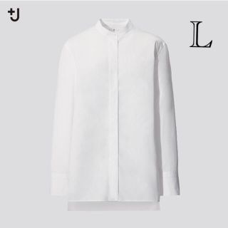 ユニクロ(UNIQLO)の新品　ユニクロ　ジルサンダー　スタンドカラーシャツ　白(シャツ/ブラウス(長袖/七分))