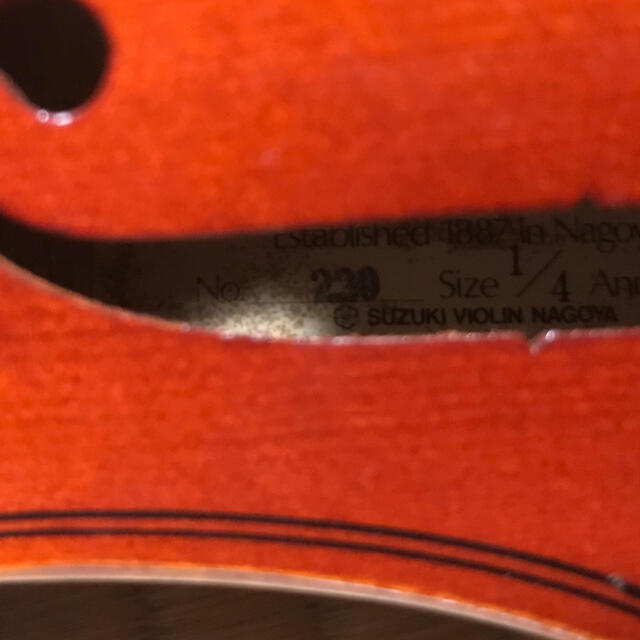 スズキ(スズキ)のバイオリン SUZUKI VIOLIN NAGOYA 子供用　　飾り　インテリア 楽器の弦楽器(ヴァイオリン)の商品写真