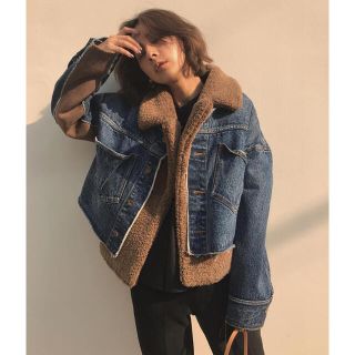 アメリヴィンテージ(Ameri VINTAGE)のMOUTON LAYERED DENIM JACKET(Gジャン/デニムジャケット)